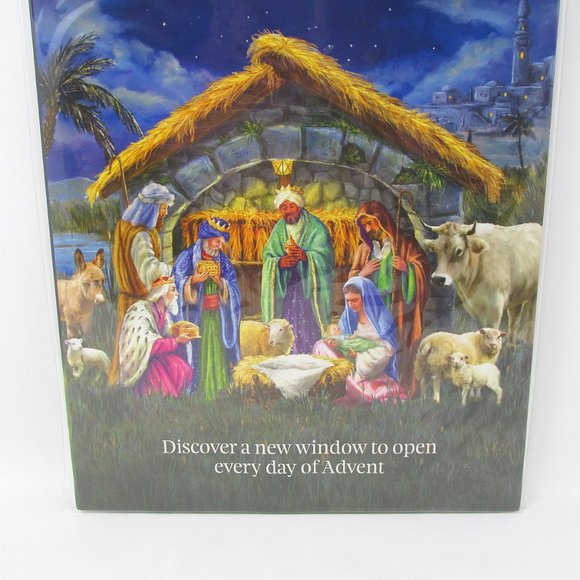 Nativity Countdown Calendar 3 Dimensional Christmas Pop Up Advent No Chocolate - Picture 4 of 9